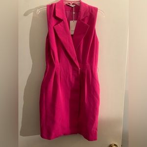 Amanda Uprichard sleeveless button down blazer dress
